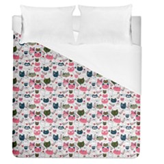 Adorable Seamless Cat Head Pattern01 Duvet Cover (queen Size)