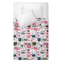 Adorable Seamless Cat Head Pattern01 Duvet Cover Double Side (single Size)