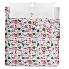 Adorable Seamless Cat Head Pattern01 Duvet Cover Double Side (queen Size) by TastefulDesigns