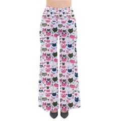 Adorable Seamless Cat Head Pattern01 So Vintage Palazzo Pants by TastefulDesigns