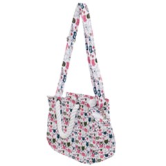 Adorable Seamless Cat Head Pattern01 Rope Handles Shoulder Strap Bag