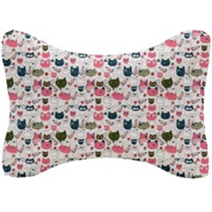 Adorable Seamless Cat Head Pattern01 Seat Head Rest Cushion