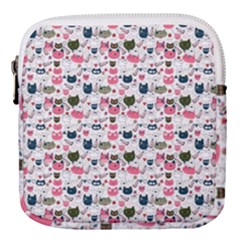 Adorable Seamless Cat Head Pattern01 Mini Square Pouch