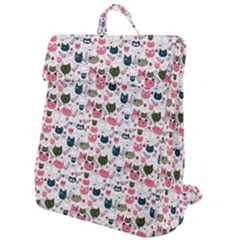 Adorable Seamless Cat Head Pattern01 Flap Top Backpack