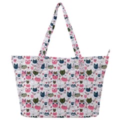 Adorable Seamless Cat Head Pattern01 Full Print Shoulder Bag