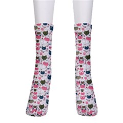 Adorable Seamless Cat Head Pattern01 Men s Crew Socks