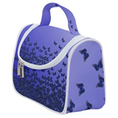 Gradient Butterflies Pattern, Flying Insects Theme Satchel Handbag by Casemiro