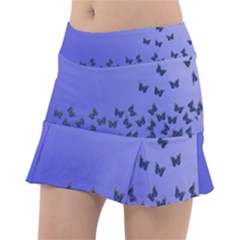 Gradient Butterflies Pattern, Flying Insects Theme Tennis Skorts