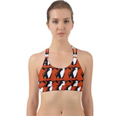  Bull In Comic Style Pattern - Mad Farming Animals Back Web Sports Bra by DinzDas