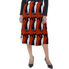  Bull In Comic Style Pattern - Mad Farming Animals Classic Velour Midi Skirt  by DinzDas