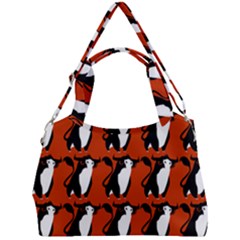  Bull In Comic Style Pattern - Mad Farming Animals Double Compartment Shoulder Bag by DinzDas