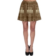 A Cookie A Day Keeps Sadness Away Skater Skirt by DinzDas