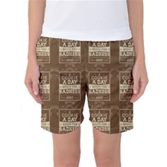 A Cookie A Day Keeps Sadness Away Women s Basketball Shorts by DinzDas