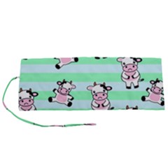 Cow Pattern Roll Up Canvas Pencil Holder (s)