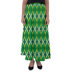 St Patricks Pattern Flared Maxi Skirt by designsbymallika