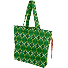 St Patricks Pattern Drawstring Tote Bag by designsbymallika