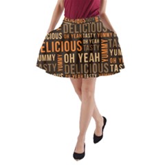 When Food Is Love A-line Pocket Skirt by designsbymallika