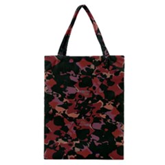 Red Dark Camo Abstract Print Classic Tote Bag by dflcprintsclothing