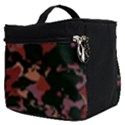 Red Dark Camo Abstract Print Make Up Travel Bag (Small) View2