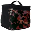 Red Dark Camo Abstract Print Make Up Travel Bag (Big) View1