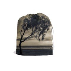 Coast Sunset Scene, Montevideo, Uruguay Drawstring Pouch (large) by dflcprintsclothing