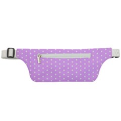 White Polka Dot Pastel Purple Background, Pink Color Vintage Dotted Pattern Active Waist Bag by Casemiro