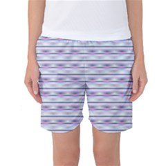 Pastel Lines, Bars Pattern, Pink, Light Blue, Purple Colors Women s Basketball Shorts by Casemiro