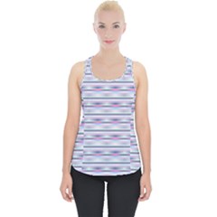 Pastel Lines, Bars Pattern, Pink, Light Blue, Purple Colors Piece Up Tank Top by Casemiro