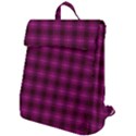 Dark purple, violet tartan, buffalo plaid like pattern Flap Top Backpack View1