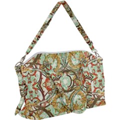 Multicolored Modern Collage Print Canvas Crossbody Bag by dflcprintsclothing