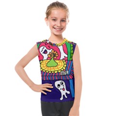 Circus Ghosts Digital Kids  Mesh Tank Top by snowwhitegirl