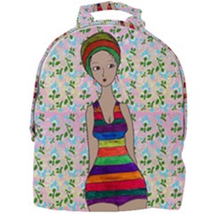 Tan Swimmer Flowerwall Mini Full Print Backpack by snowwhitegirl