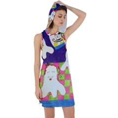 Circus Ghosts Sing Racer Back Hoodie Dress