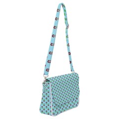 Headphones Girl Aqua Shoulder Bag With Back Zipper