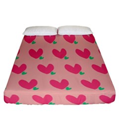 Hearts Fitted Sheet (california King Size) by tousmignonne25