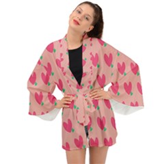 Hearts Long Sleeve Kimono by tousmignonne25