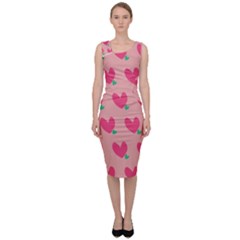 Hearts Sleeveless Pencil Dress