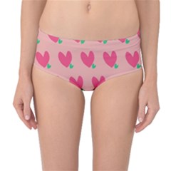 Hearts Mid-waist Bikini Bottoms