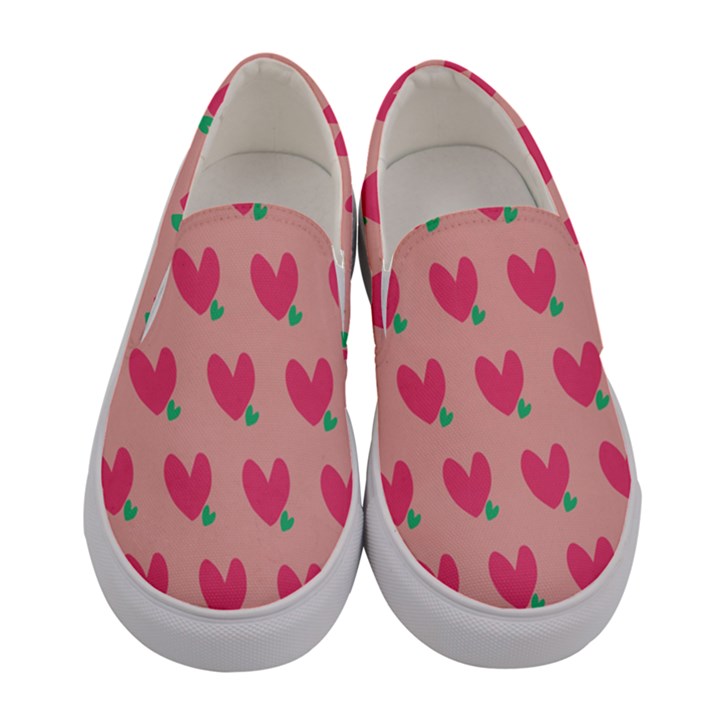 Hearts Women s Canvas Slip Ons