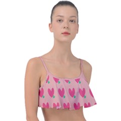 Hearts Frill Bikini Top