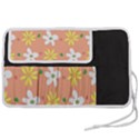 Beige Flowers W No Red Flower Pen Storage Case (L) View2