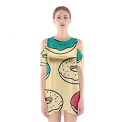 Donuts Shoulder Cutout One Piece Dress by Sobalvarro