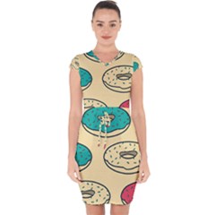 Donuts Capsleeve Drawstring Dress  by Sobalvarro