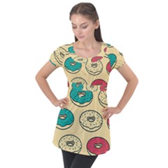 Donuts Puff Sleeve Tunic Top by Sobalvarro