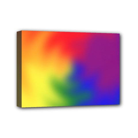 Rainbow Colors Lgbt Pride Abstract Art Mini Canvas 7  X 5  (stretched) by yoursparklingshop