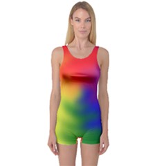 Rainbow Colors Lgbt Pride Abstract Art One Piece Boyleg Swimsuit by yoursparklingshop