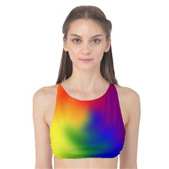 Rainbow Colors Lgbt Pride Abstract Art Tank Bikini Top by yoursparklingshop