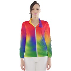 Rainbow Colors Lgbt Pride Abstract Art Women s Windbreaker by yoursparklingshop