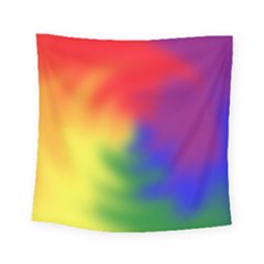 Rainbow Colors Lgbt Pride Abstract Art Square Tapestry (small) by yoursparklingshop