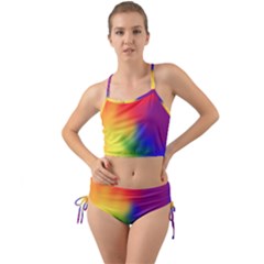 Rainbow Colors Lgbt Pride Abstract Art Mini Tank Bikini Set by yoursparklingshop